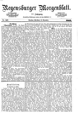 Regensburger Morgenblatt Samstag 20. Dezember 1862