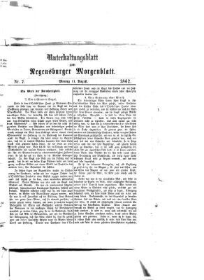 Regensburger Morgenblatt Montag 11. August 1862