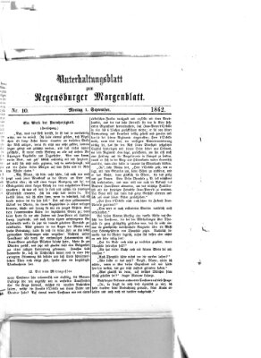 Regensburger Morgenblatt Montag 1. September 1862