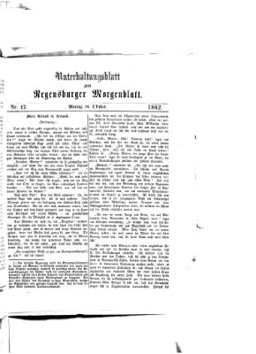 Regensburger Morgenblatt Montag 20. Oktober 1862