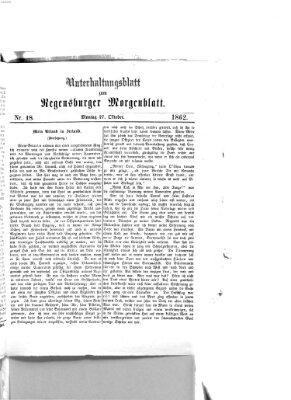 Regensburger Morgenblatt Montag 27. Oktober 1862