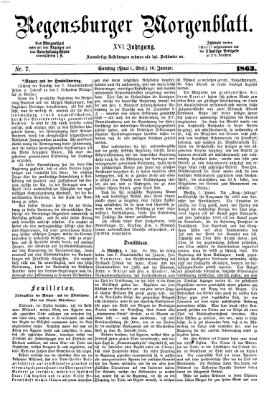 Regensburger Morgenblatt Samstag 10. Januar 1863