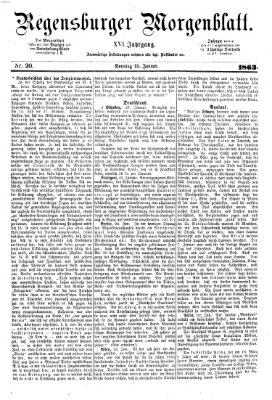 Regensburger Morgenblatt Sonntag 25. Januar 1863