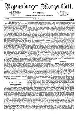 Regensburger Morgenblatt Samstag 31. Januar 1863