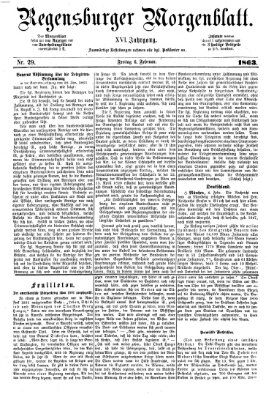 Regensburger Morgenblatt Freitag 6. Februar 1863