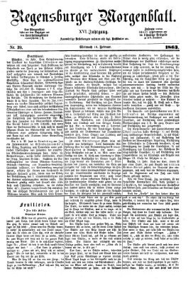 Regensburger Morgenblatt Mittwoch 18. Februar 1863