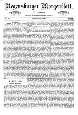 Regensburger Morgenblatt Donnerstag 26. Februar 1863