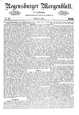 Regensburger Morgenblatt Sonntag 1. März 1863