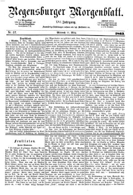 Regensburger Morgenblatt Mittwoch 11. März 1863