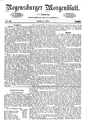 Regensburger Morgenblatt Samstag 14. März 1863