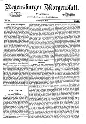 Regensburger Morgenblatt Samstag 18. April 1863