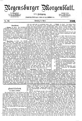 Regensburger Morgenblatt Samstag 25. April 1863