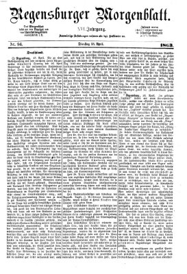 Regensburger Morgenblatt Dienstag 28. April 1863