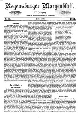 Regensburger Morgenblatt Freitag 1. Mai 1863