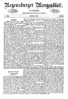 Regensburger Morgenblatt Samstag 2. Mai 1863