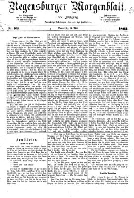 Regensburger Morgenblatt Donnerstag 14. Mai 1863