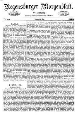 Regensburger Morgenblatt Freitag 22. Mai 1863