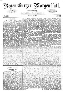 Regensburger Morgenblatt Samstag 30. Mai 1863