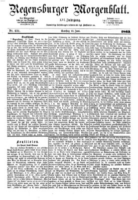 Regensburger Morgenblatt Samstag 13. Juni 1863