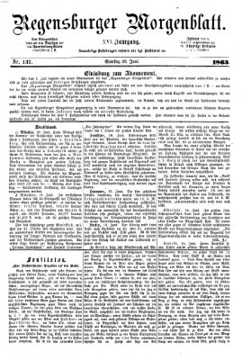 Regensburger Morgenblatt Samstag 20. Juni 1863