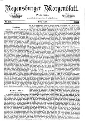 Regensburger Morgenblatt Freitag 3. Juli 1863