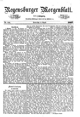 Regensburger Morgenblatt Donnerstag 13. August 1863