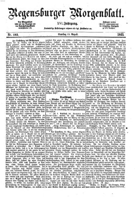 Regensburger Morgenblatt Samstag 15. August 1863