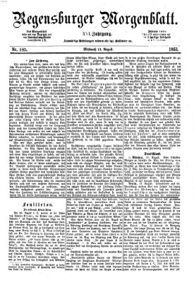 Regensburger Morgenblatt Mittwoch 19. August 1863