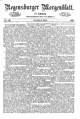 Regensburger Morgenblatt Donnerstag 20. August 1863