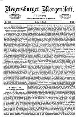 Regensburger Morgenblatt Freitag 21. August 1863