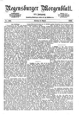 Regensburger Morgenblatt Sonntag 23. August 1863