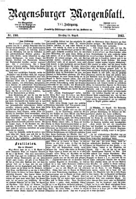 Regensburger Morgenblatt Dienstag 25. August 1863