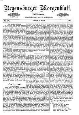 Regensburger Morgenblatt Mittwoch 26. August 1863