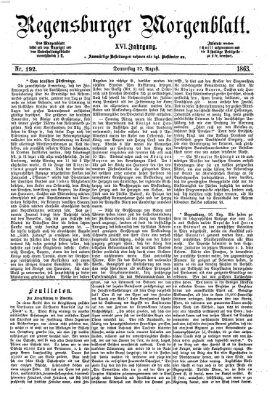 Regensburger Morgenblatt Donnerstag 27. August 1863