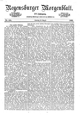 Regensburger Morgenblatt Sonntag 30. August 1863