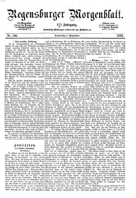 Regensburger Morgenblatt Donnerstag 3. September 1863