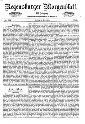 Regensburger Morgenblatt Freitag 11. September 1863