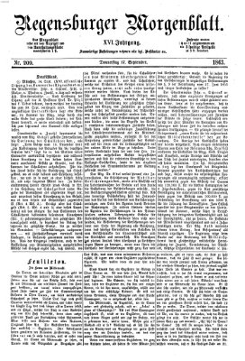 Regensburger Morgenblatt Donnerstag 17. September 1863