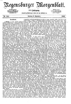 Regensburger Morgenblatt Sonntag 20. September 1863