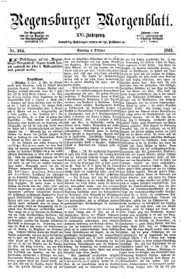 Regensburger Morgenblatt Sonntag 4. Oktober 1863