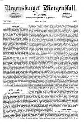 Regensburger Morgenblatt Freitag 9. Oktober 1863