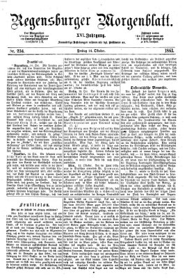 Regensburger Morgenblatt Freitag 16. Oktober 1863