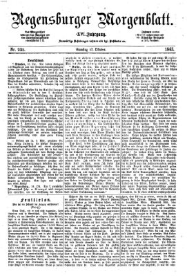 Regensburger Morgenblatt Samstag 17. Oktober 1863