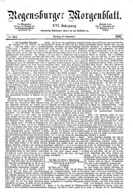 Regensburger Morgenblatt Dienstag 10. November 1863