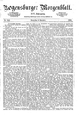 Regensburger Morgenblatt Donnerstag 12. November 1863