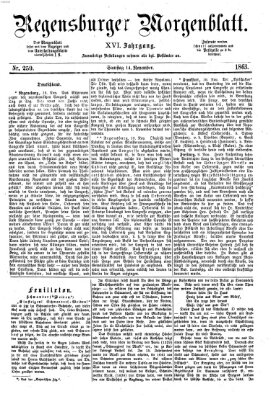 Regensburger Morgenblatt Samstag 14. November 1863