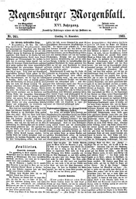 Regensburger Morgenblatt Samstag 21. November 1863