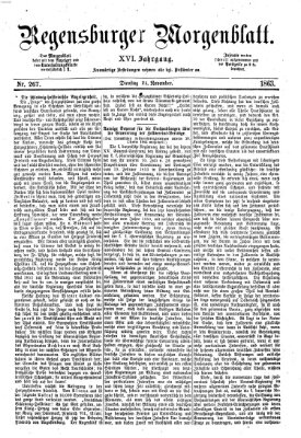 Regensburger Morgenblatt Dienstag 24. November 1863