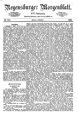 Regensburger Morgenblatt Freitag 4. Dezember 1863