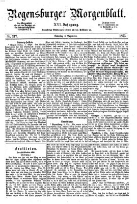 Regensburger Morgenblatt Samstag 5. Dezember 1863